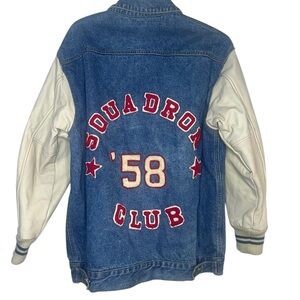 Men’s Denim and White Squadron Club Jacket
